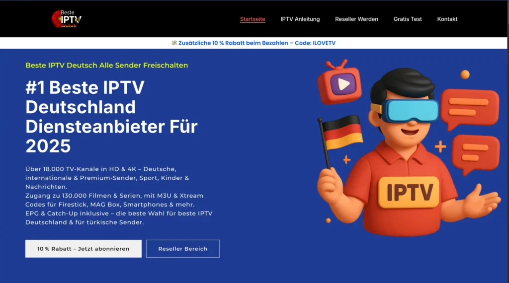 German IPTV Subscription - Beste IPTV Deutsch 2025