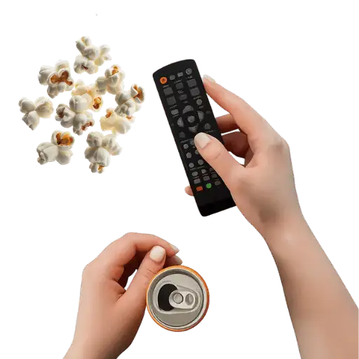 Decorative popcorn and remote