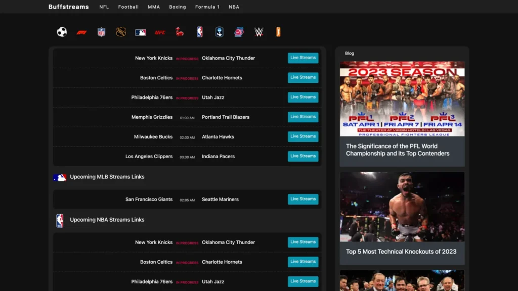 Buffstreams – Best for NFL and NBA Streams - by IPTV THE FOX