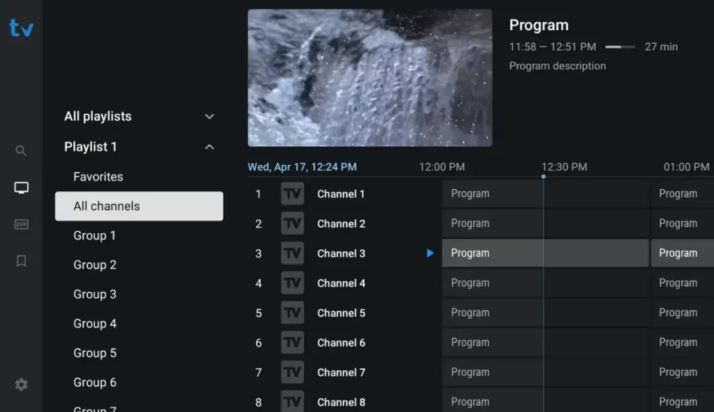 TiviMate Interface