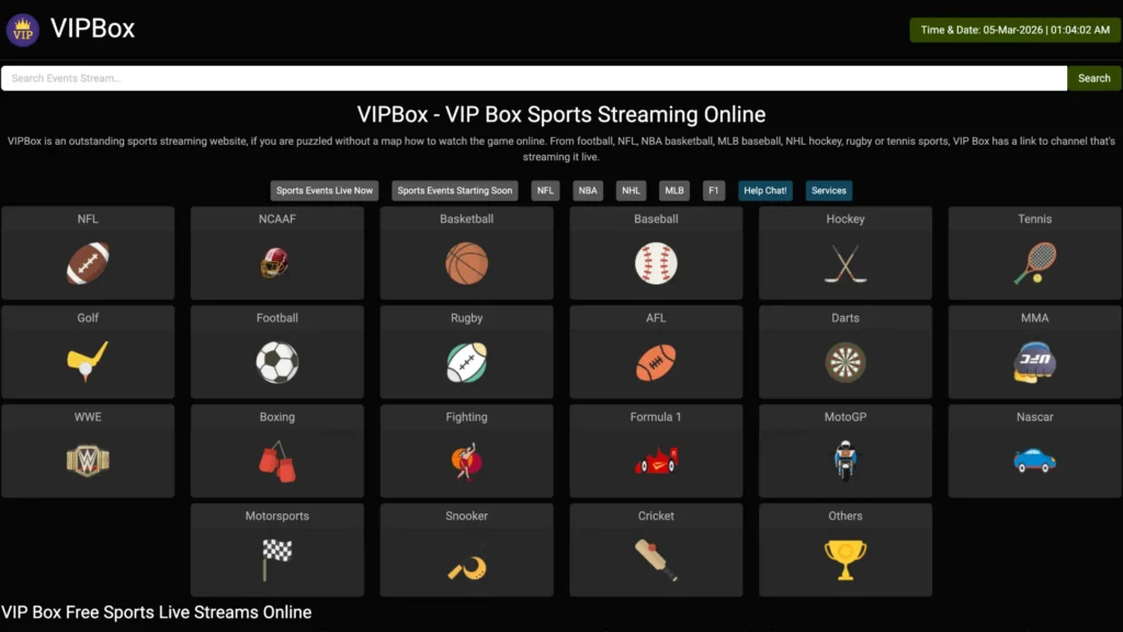 VIPBox – Best Multi-Sport Streaming Site - by IPTV THE FOX