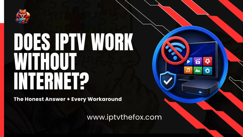 Does IPTV Work Without Internet (The Honest Answer + Every Workaround) - By iptvthefox.com