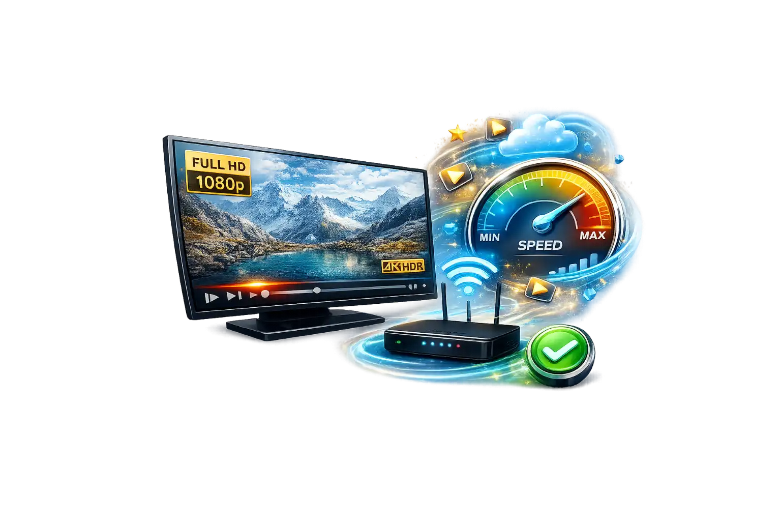 Picture quality and stream stability — HD, Full HD and 4K IPTV streams with stable playback and 99.9% uptime