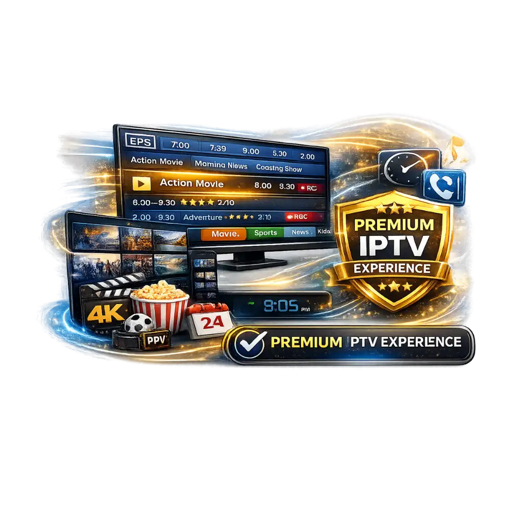 USA IPTV premium features included — EPG, Catch-Up TV, VOD, PPV events and premium entertainment